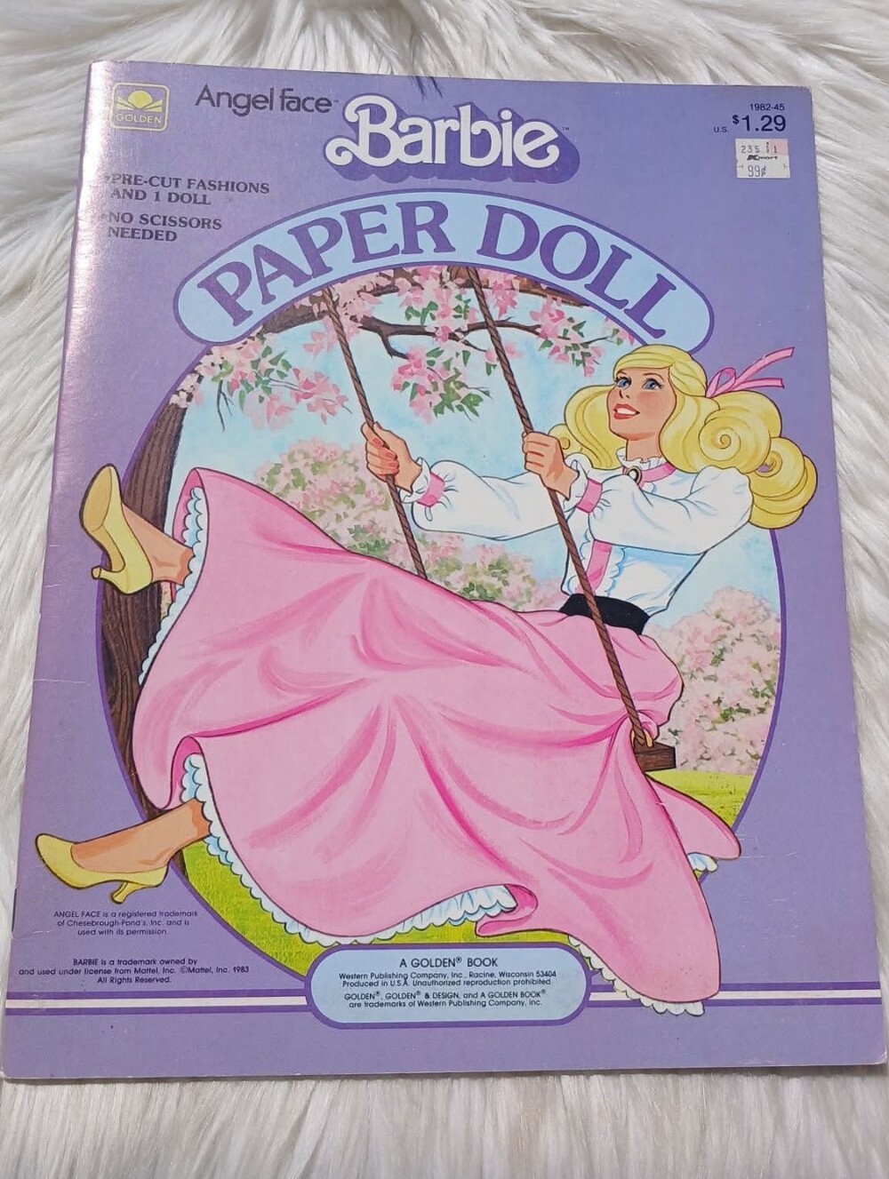 Vintage Angel Face Barbie Paper Doll Unncut Never Used Deadstock 1980s 80s Toy